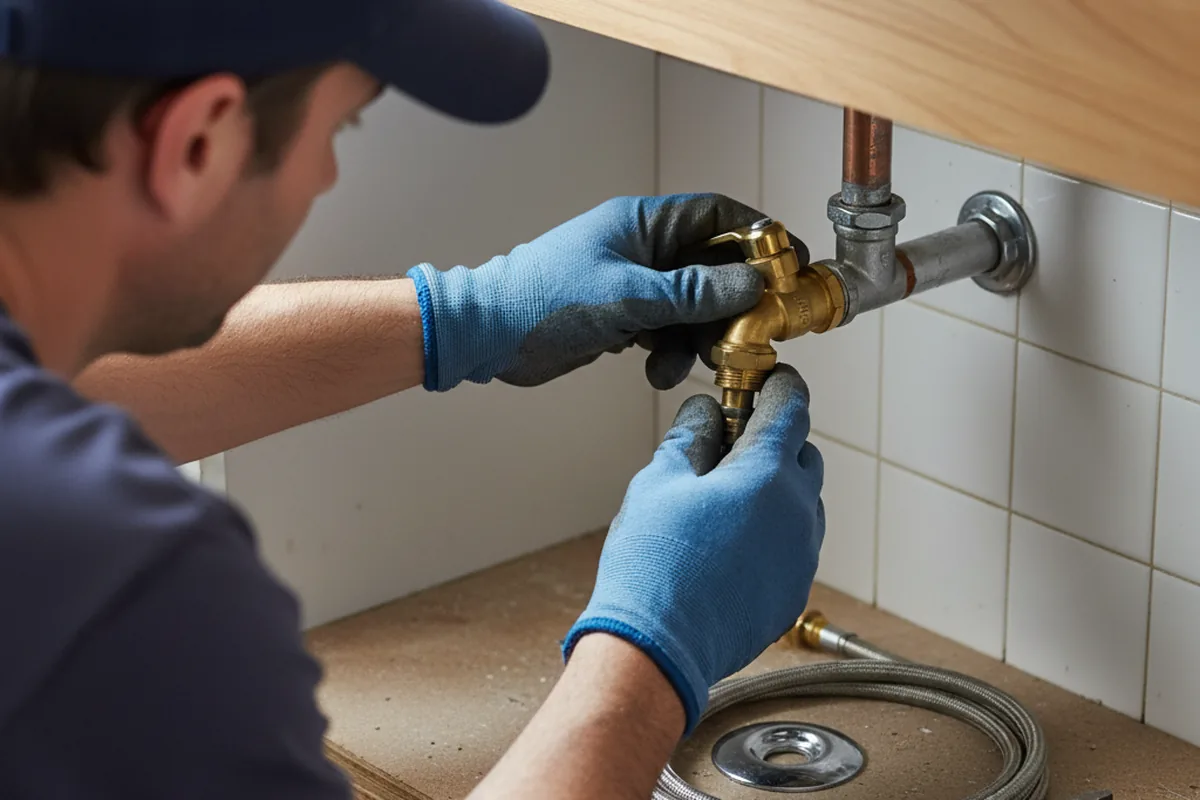Shutoff valve and fitting work during Faucet and Fixture Repair in Brownsburg